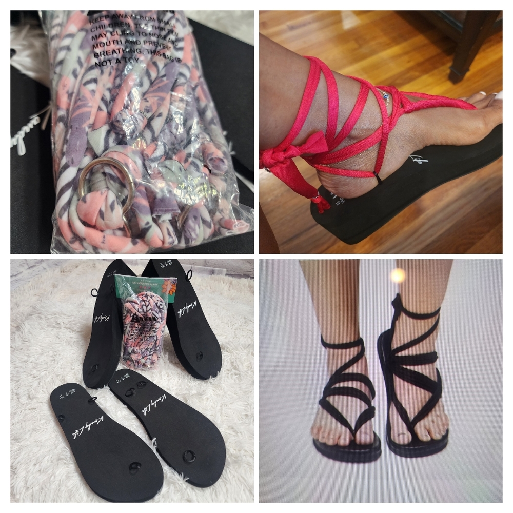 3pcs Kandy Life Interchangeable Sandals - Flat & Wedge/ sizes 11/ NWT